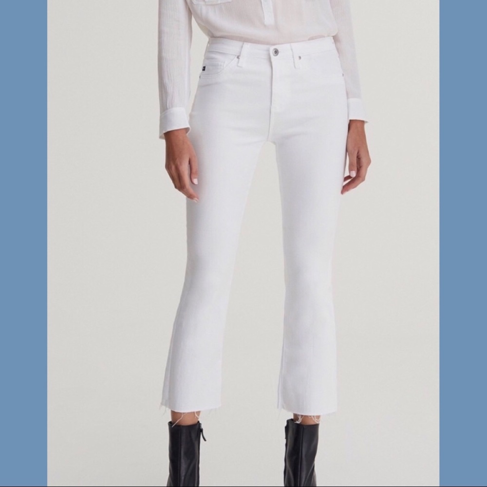 AG Adriano Goldschmied Jodi Crop Jeans in Ivory